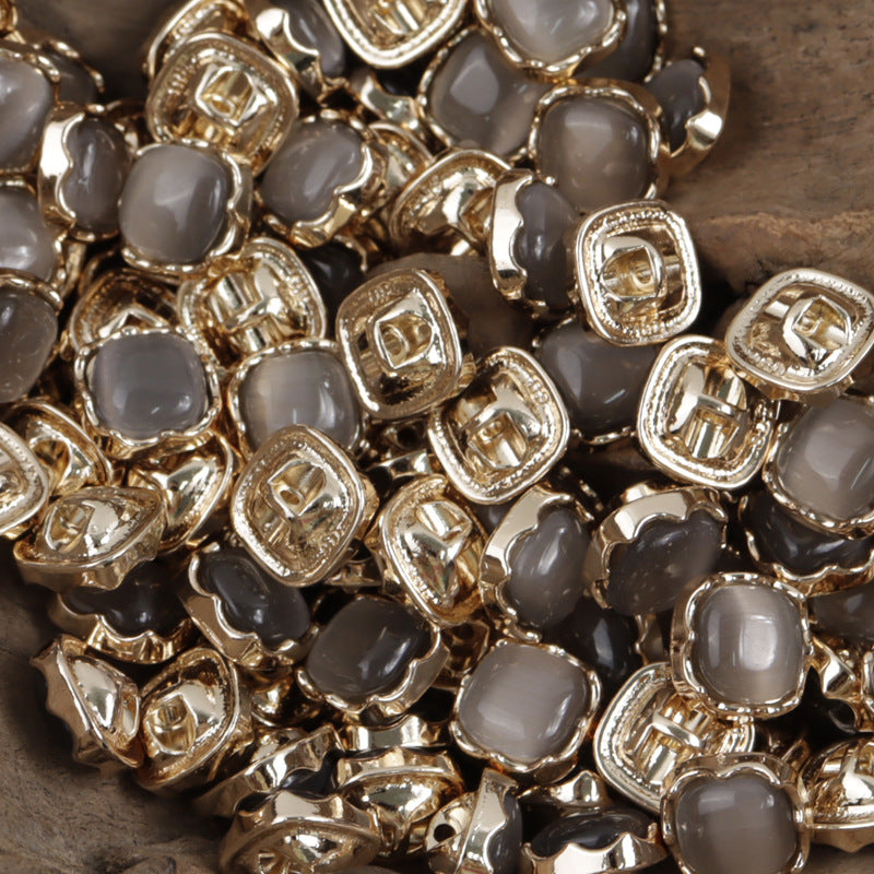 10mm Jade Colored Metal Shank Buttons for Chinese Qipao 10pcs - Lots of Buttons