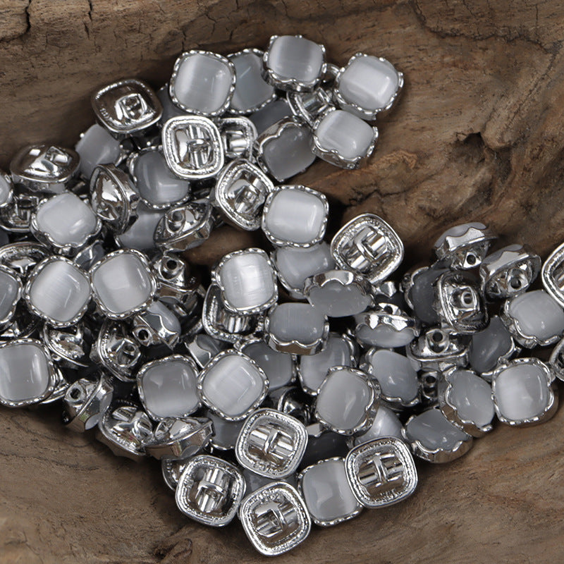 10mm Jade Colored Metal Shank Buttons for Chinese Qipao 10pcs - Lots of Buttons