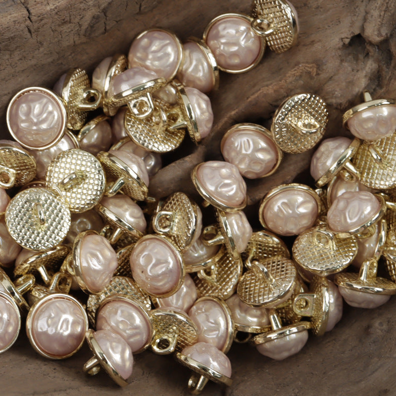 11.5mm Chinese Style Metal Base Buttons for Hanfu Skirt 10pcs - Lots of Buttons