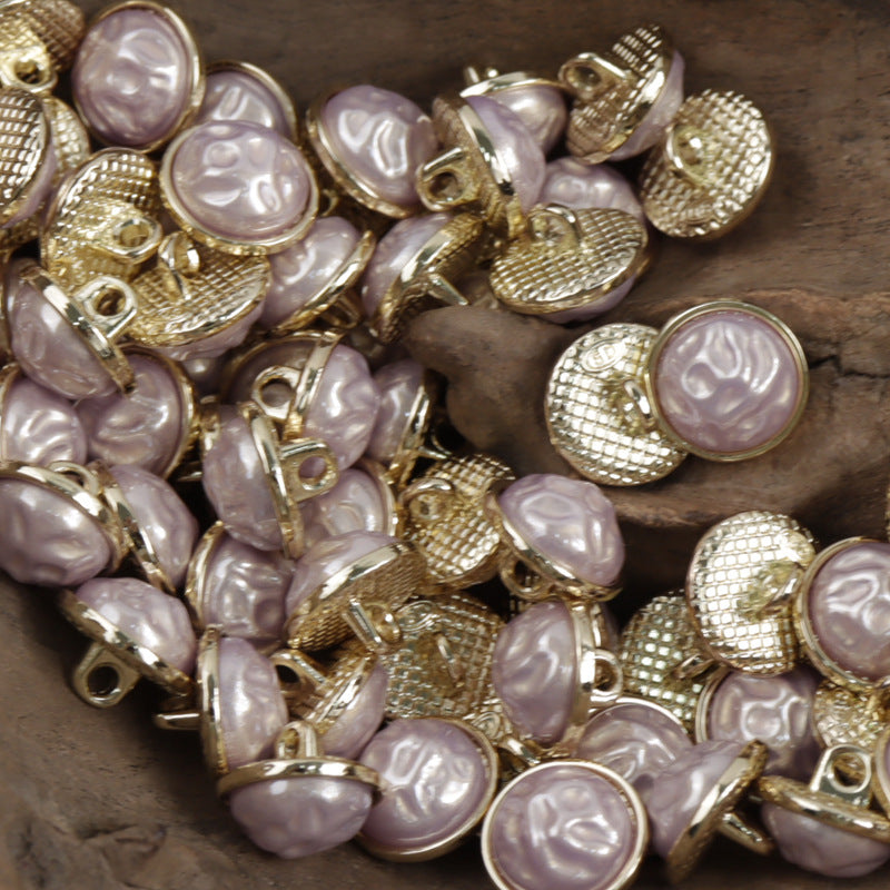11.5mm Chinese Style Metal Base Buttons for Hanfu Skirt 10pcs - Lots of Buttons