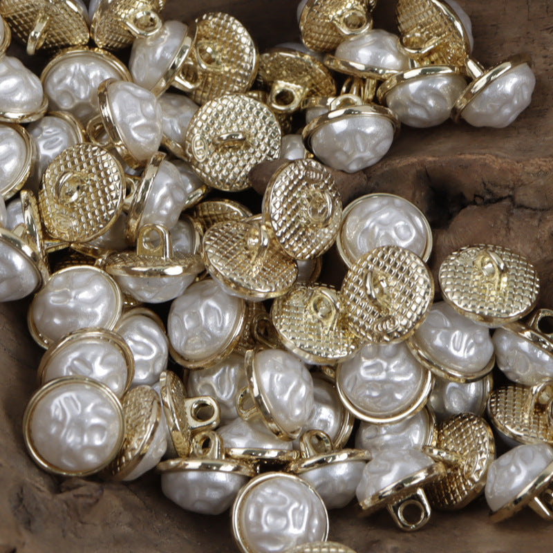 11.5mm Chinese Style Metal Base Buttons for Hanfu Skirt 10pcs - Lots of Buttons