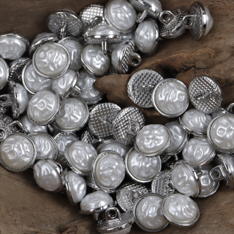11.5mm Chinese Style Metal Base Buttons for Hanfu Skirt 10pcs - Lots of Buttons