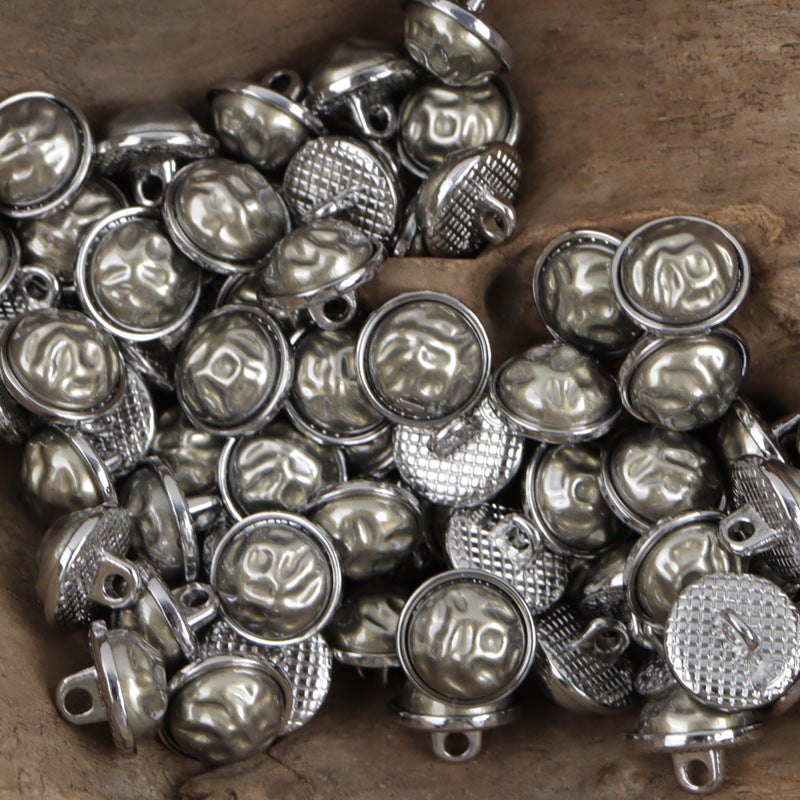 11.5mm Chinese Style Metal Base Buttons for Hanfu Skirt 10pcs - Lots of Buttons