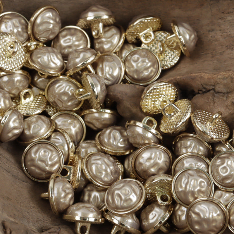 11.5mm Chinese Style Metal Base Buttons for Hanfu Skirt 10pcs - Lots of Buttons