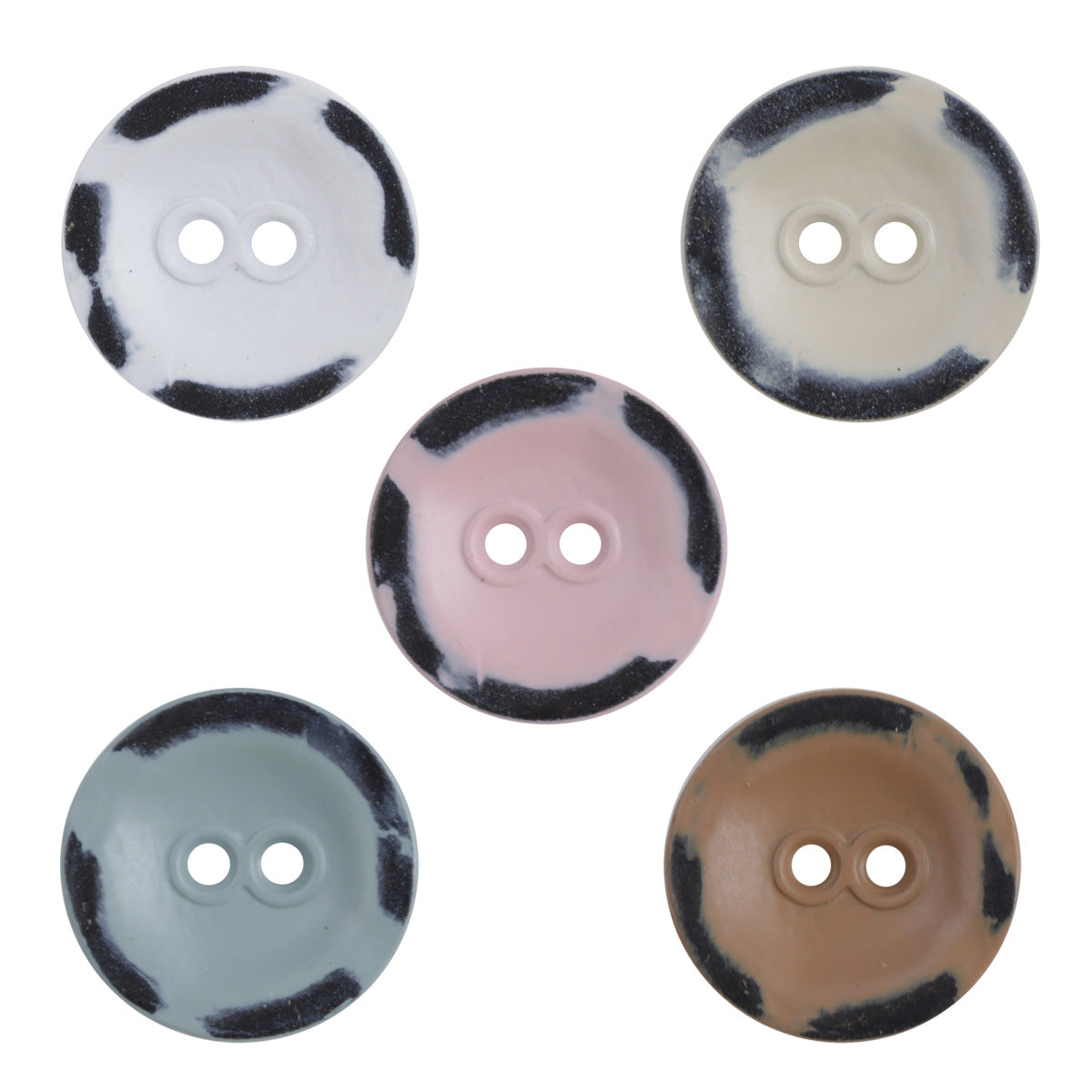 Two Hole Metal Buttons for Girly Pink Work Jackets 10pcs - Lots of Buttons