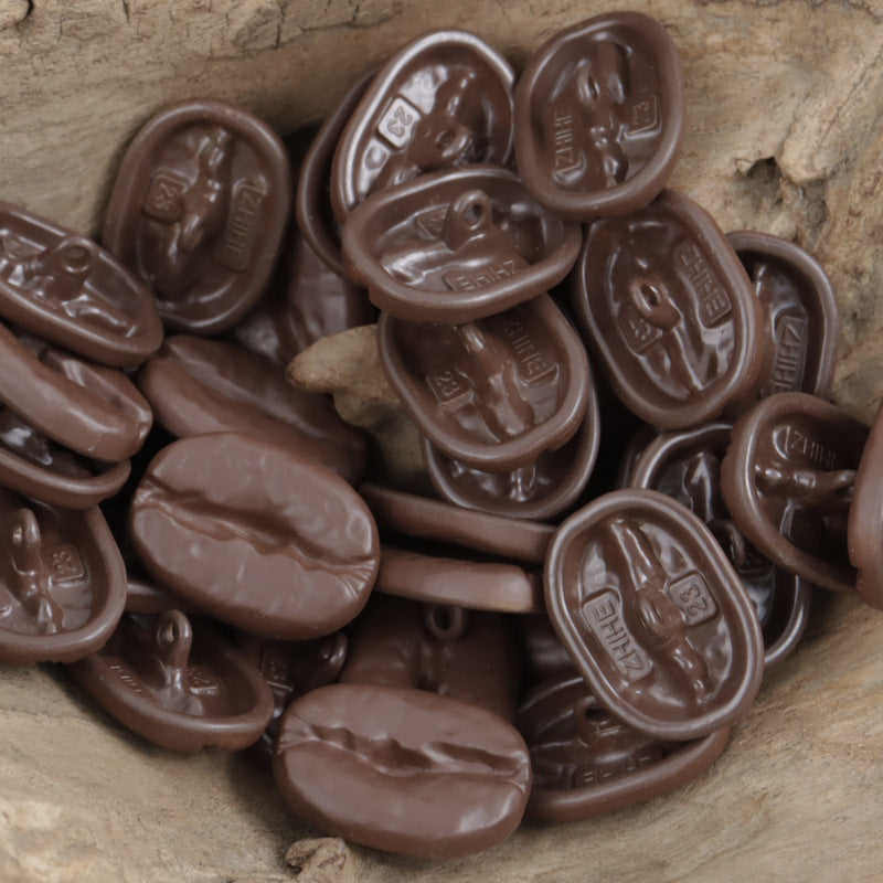 Distressed Decorative Coffee Bean Metal Buttons,10pcs - Lots of Buttons