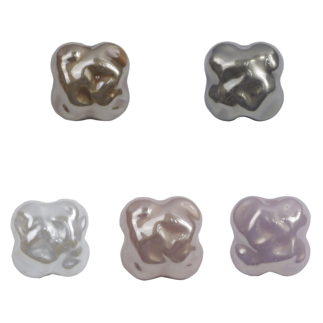 Colorful Cloud Resin Buttons with Metal Shanks for Bracelet Making 10pcs - Lots of Buttons