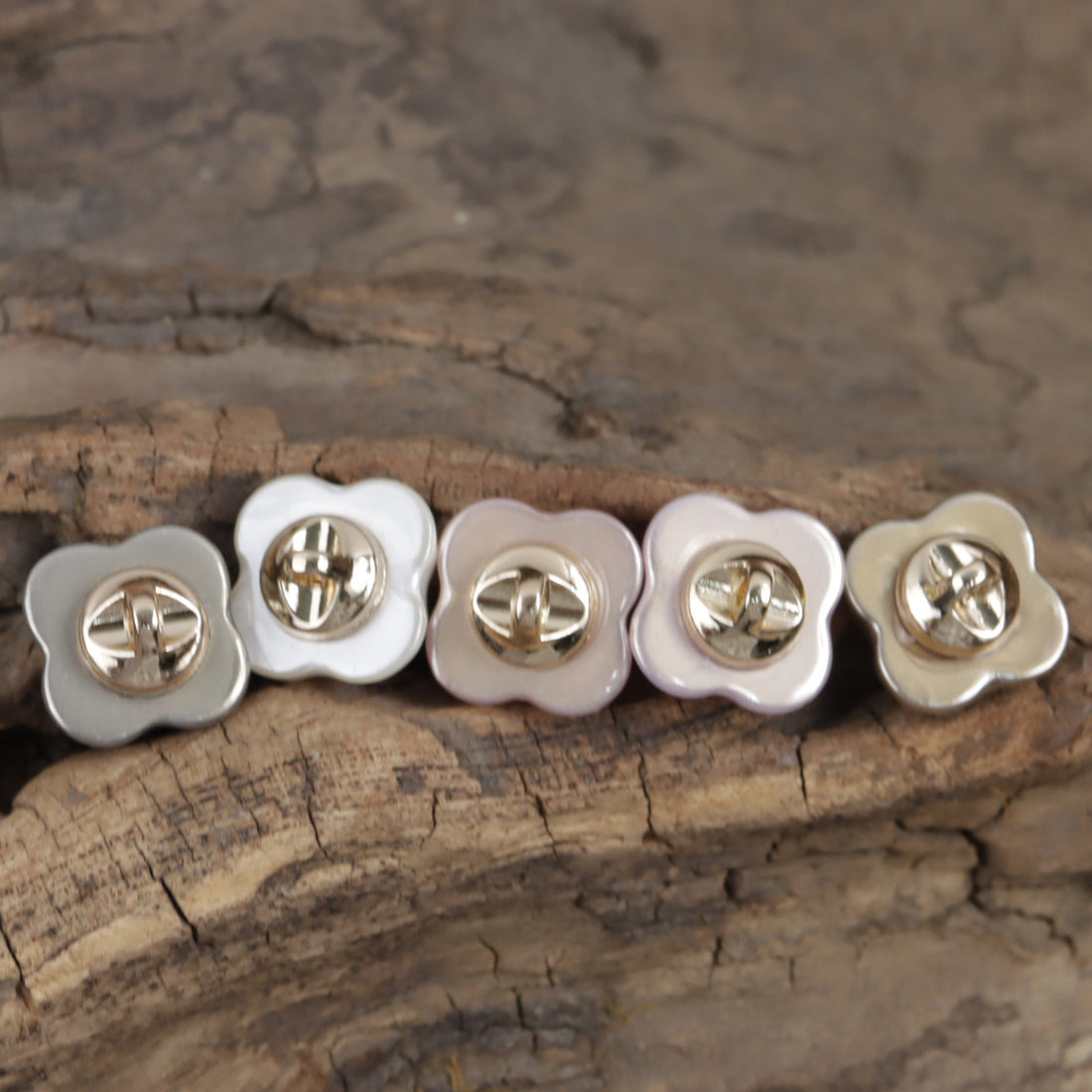 Colorful Cloud Resin Buttons with Metal Shanks for Bracelet Making 10pcs - Lots of Buttons