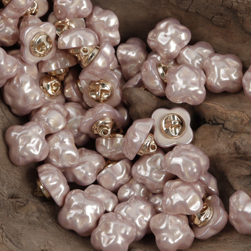 Colorful Cloud Resin Buttons with Metal Shanks for Bracelet Making 10pcs - Lots of Buttons