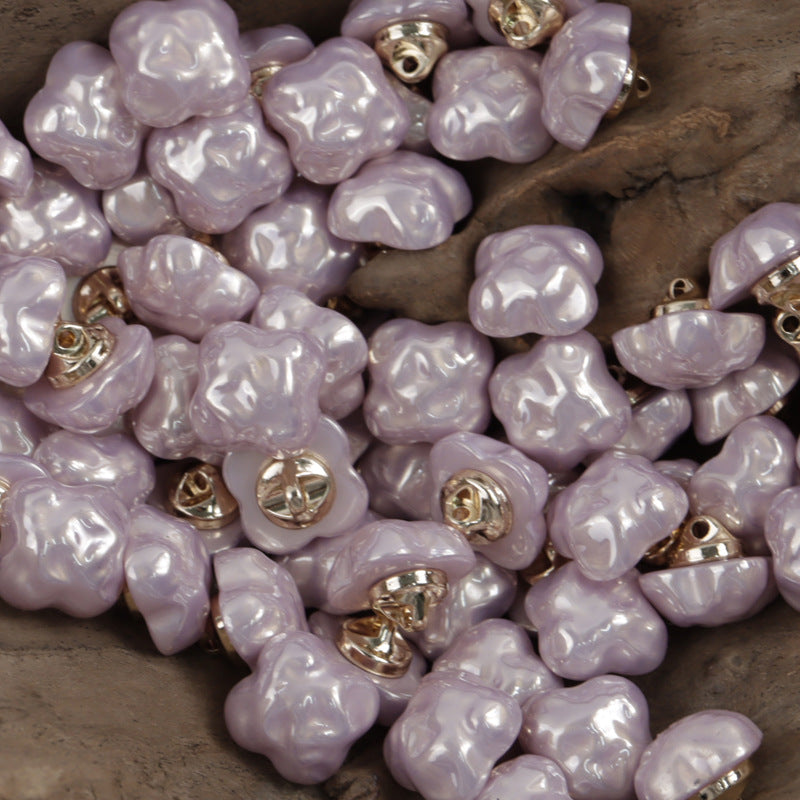 Colorful Cloud Resin Buttons with Metal Shanks for Bracelet Making 10pcs - Lots of Buttons