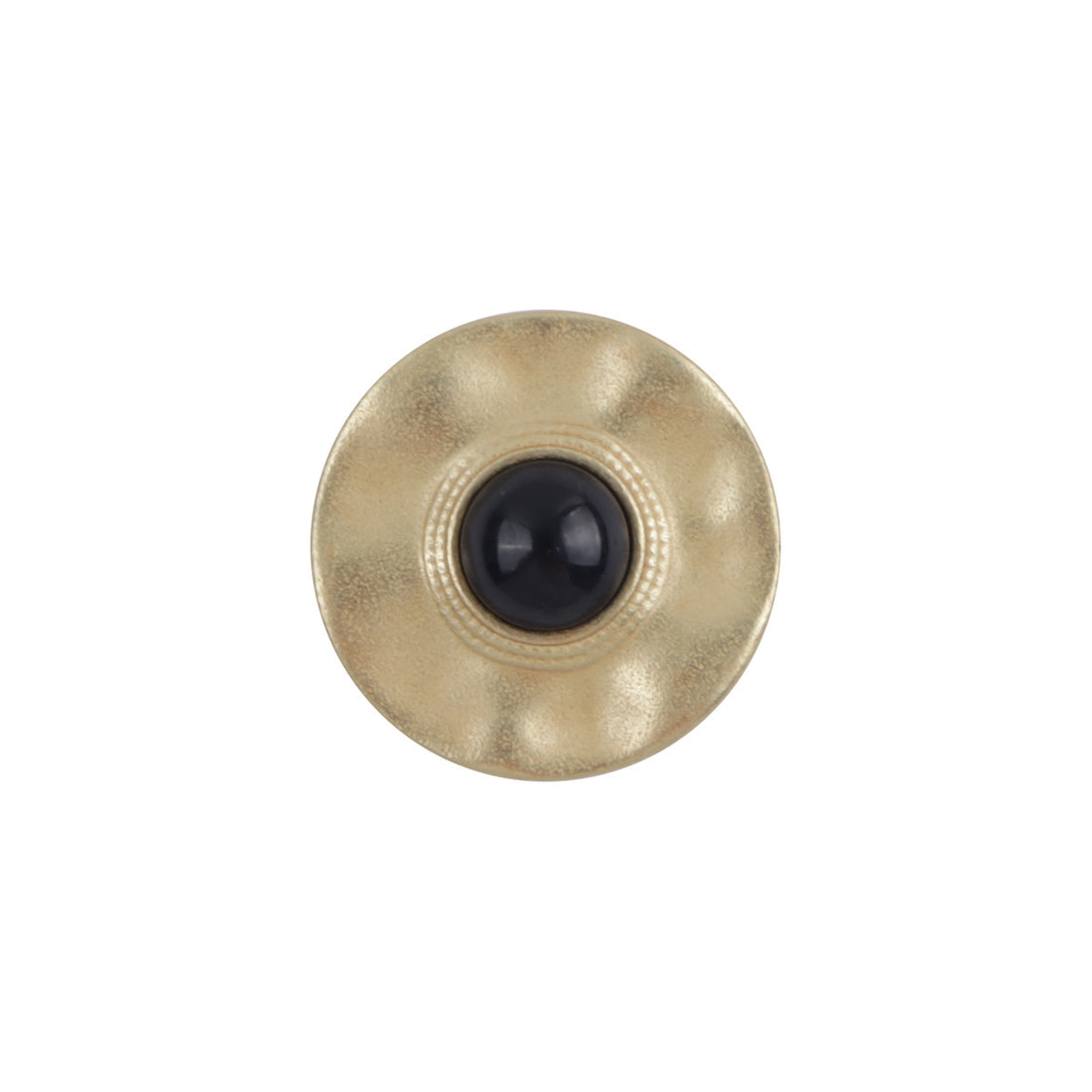 Misty Gold Metal Buttons with Black Pearls Inlaid for Cashmere Coats 10pcs - Lots of Buttons