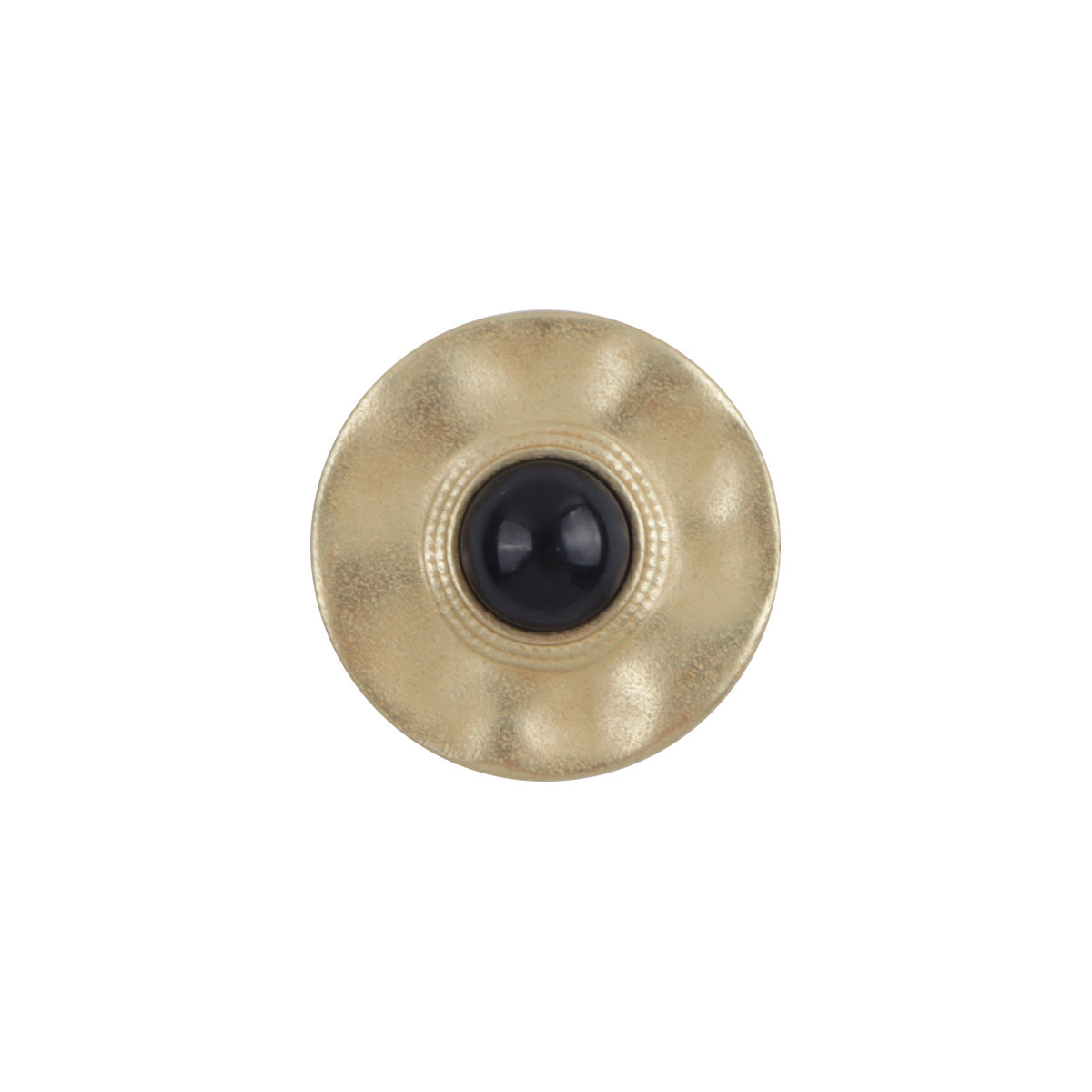 Misty Gold Metal Buttons with Black Pearls Inlaid for Cashmere Coats 10pcs - Lots of Buttons