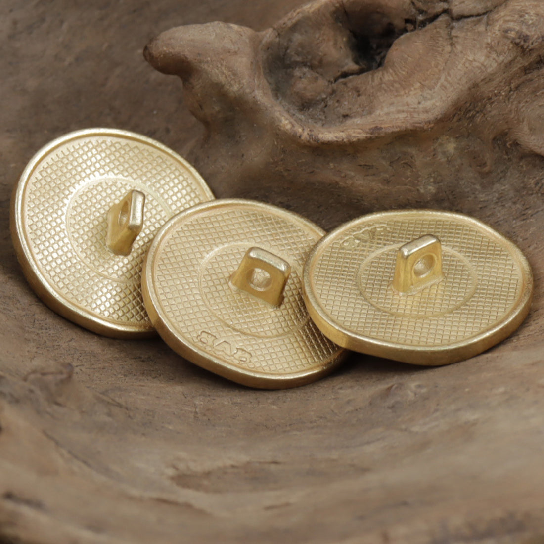 Misty Gold Metal Buttons with Black Pearls Inlaid for Cashmere Coats 10pcs - Lots of Buttons