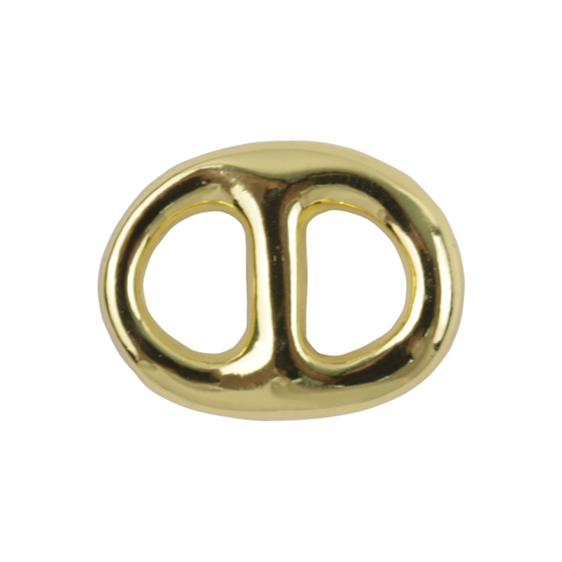 Pig Nose-Shaped Gold Metal Buttons with Shank 10pcs - Lots of Buttons