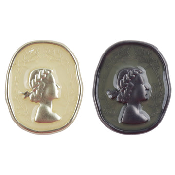 Painted Braid Girl Metal Decorative Buttons with Shank,10pcs - Lots of Buttons