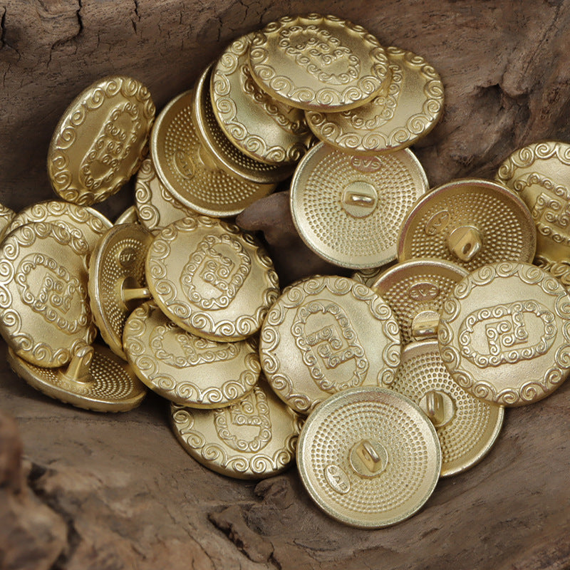 Golden Auspicious Cloud Metal Buttons for Woolen Short Coats 10pcs - Lots of Buttons