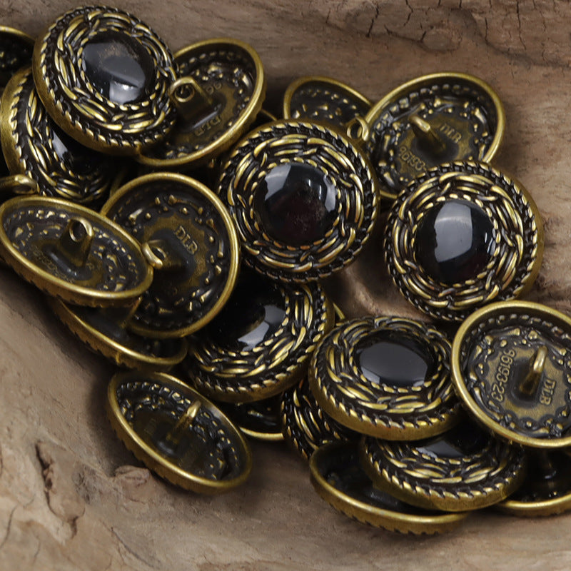 Vintage Ethnic Bronze Metal Buttons for DIY Knitted Bags 10pcs - Lots of Buttons