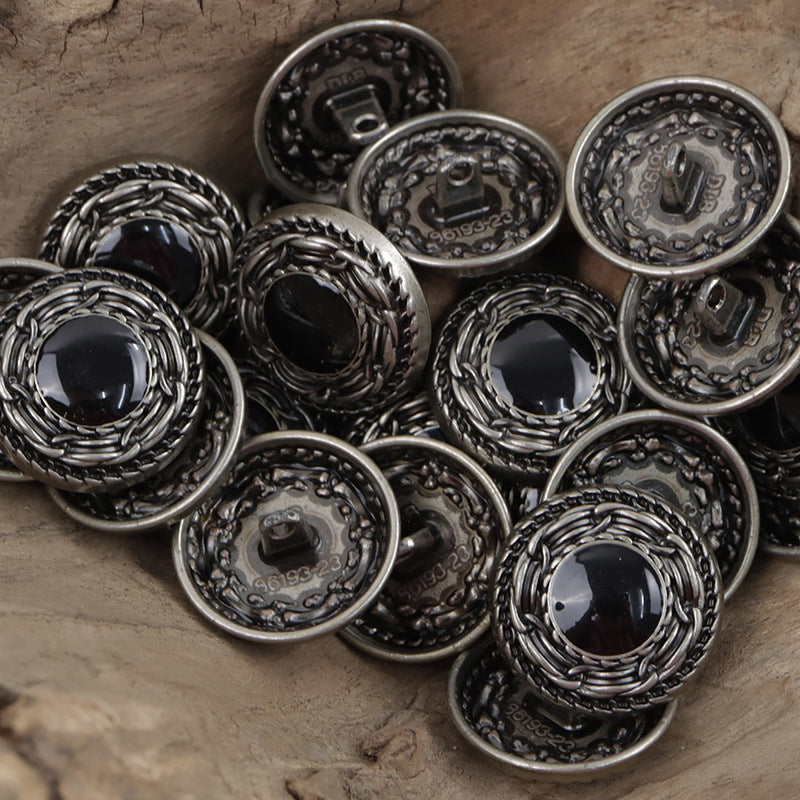 Vintage Ethnic Bronze Metal Buttons for DIY Knitted Bags 10pcs - Lots of Buttons