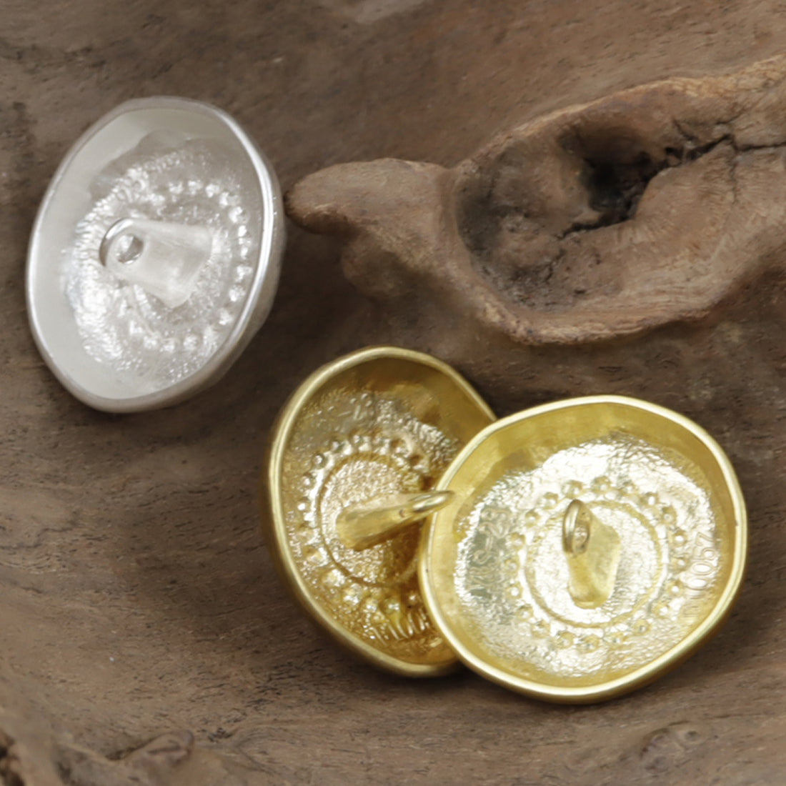 Gold Silver Metal Buttons with White Pearls for Cashmere Cardigans 10pcs - Lots of Buttons