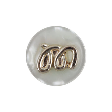 11.5mm Round Beige Decorative Resin Buttons with Metal Handle 20pcs - Lots of Buttons