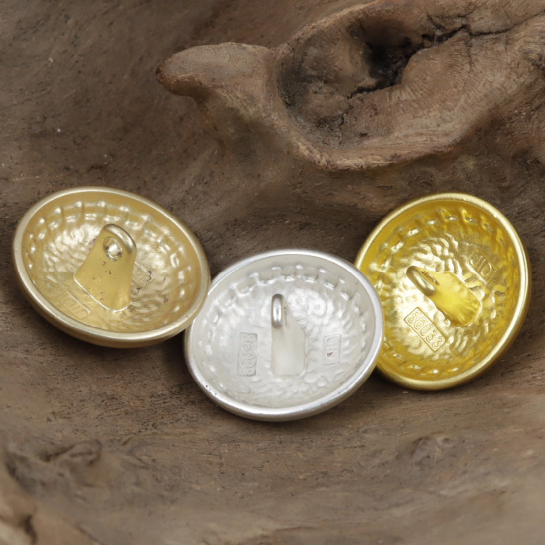 Snakeskin Pattern Gold Metal Buttons for Shoe Bag Decor 10pcs - Lots of Buttons