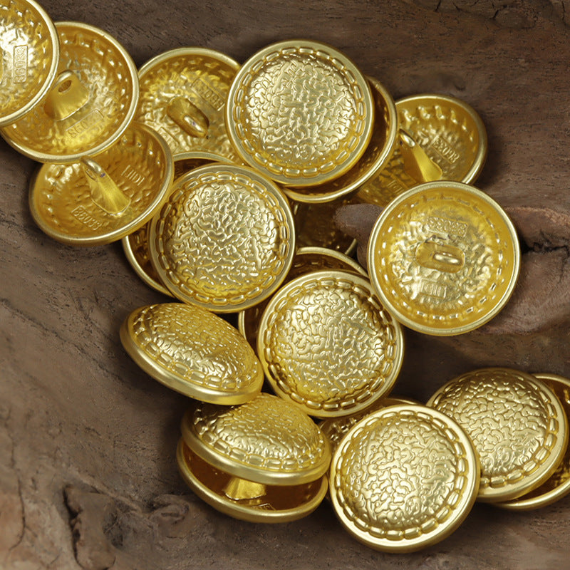 Snakeskin Pattern Gold Metal Buttons for Shoe Bag Decor 10pcs - Lots of Buttons