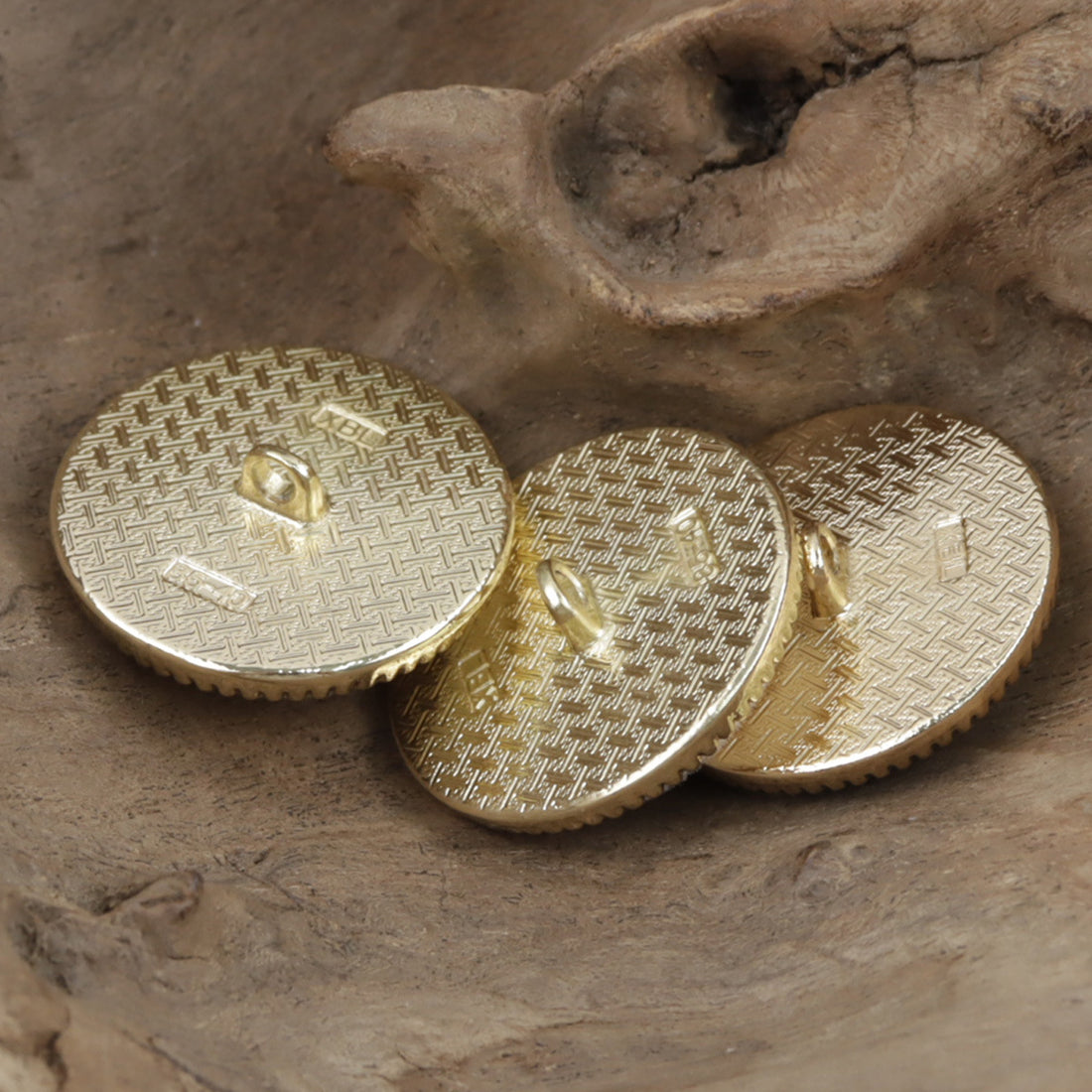 Round Snow Velvet White Gold Metal Buttons for Lady's Luxurious Coats 10pcs - Lots of Buttons