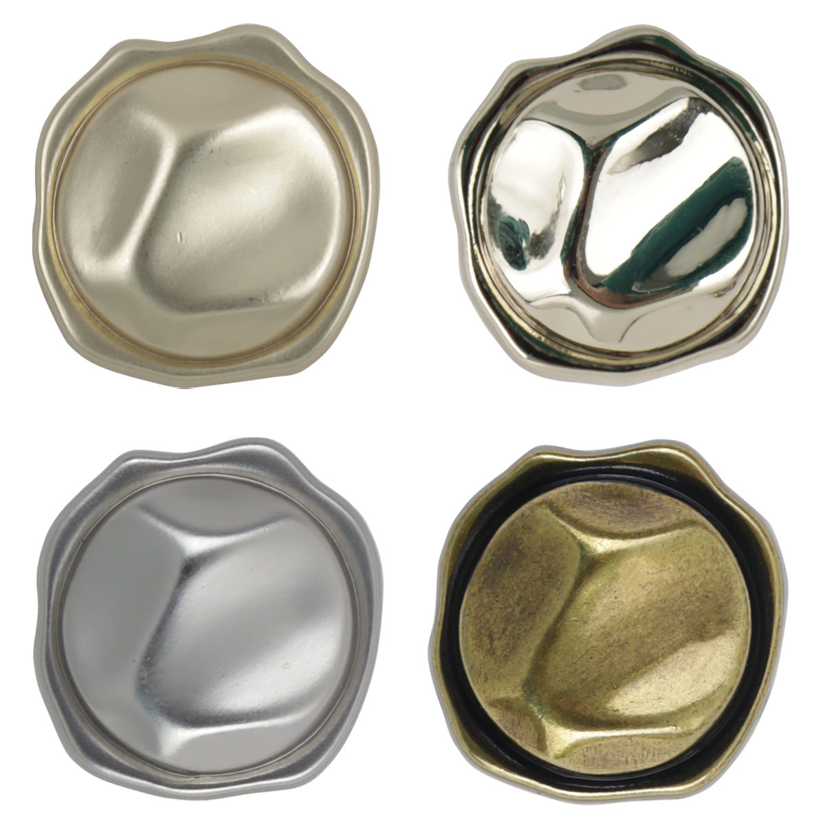Irregular "Little Sun" Decorative Zinc Alloy Metal Shank Buttons 10pcs - Lots of Buttons