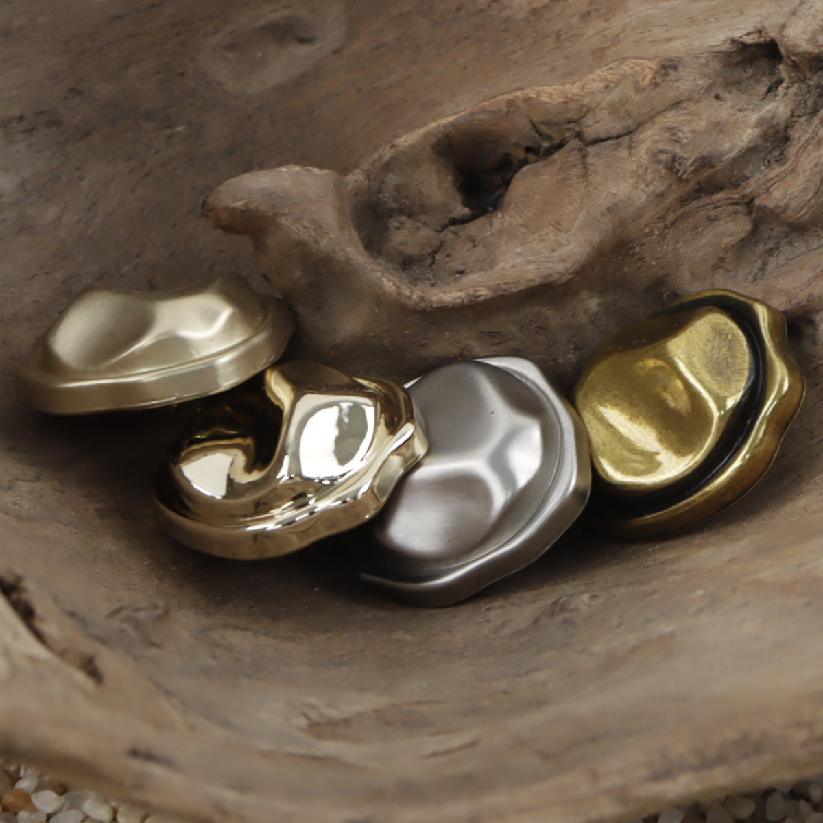 Irregular "Little Sun" Decorative Zinc Alloy Metal Shank Buttons 10pcs - Lots of Buttons