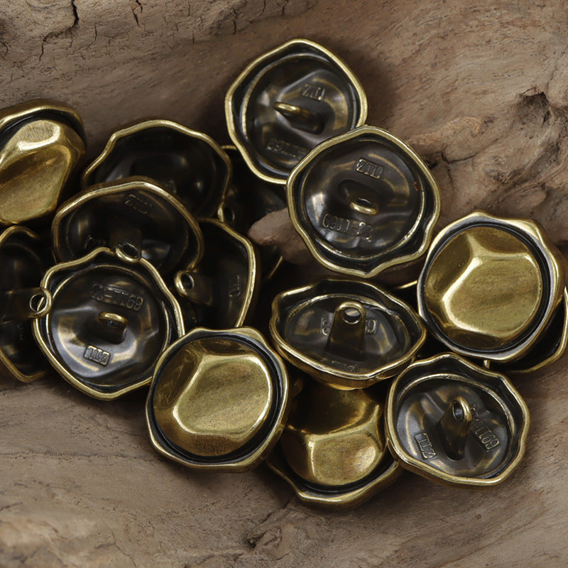 Irregular "Little Sun" Decorative Zinc Alloy Metal Shank Buttons 10pcs - Lots of Buttons