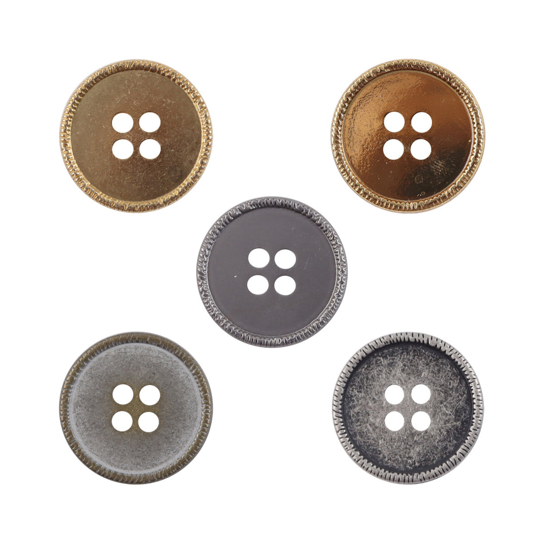Vintage Silver Flat Metal Buttons for Knitted Hats Teddy Bear 10pcs - Lots of Buttons