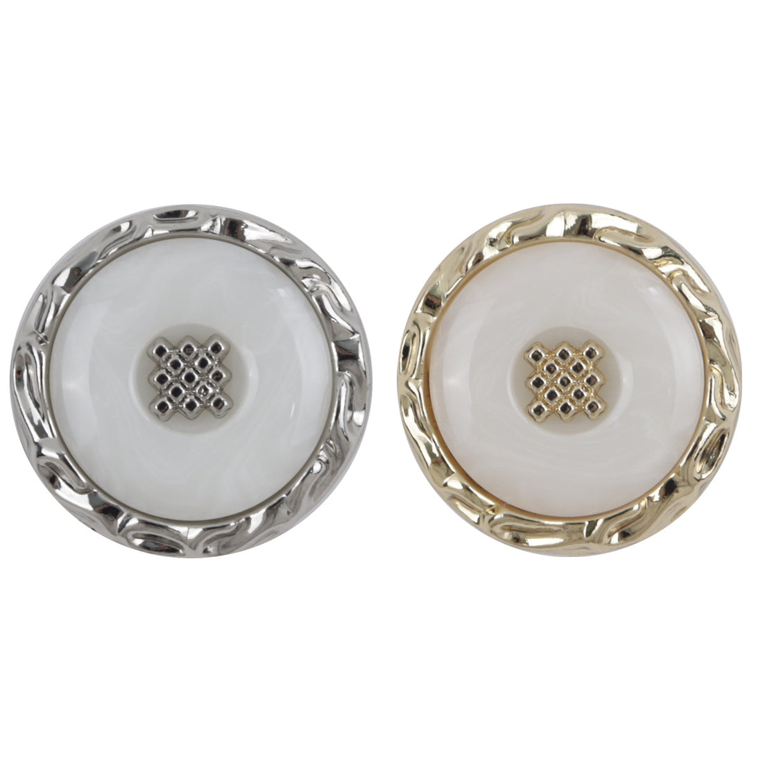 Light Gold and Silver Lace Metal Buttons for Lady Woolen Coats 10pcs - Lots of Buttons