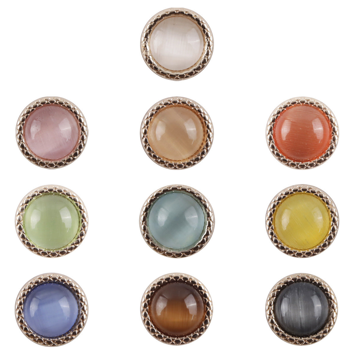 11.5mm Pearlescent Metal Buttons for Elegant Shirts 10pcs - Lots of Buttons