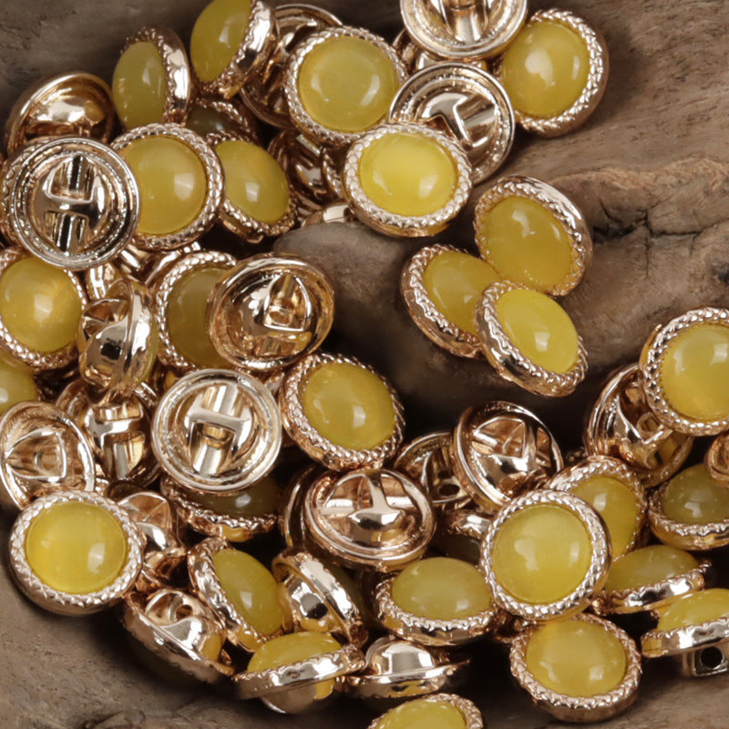 11.5mm Pearlescent Metal Buttons for Elegant Shirts 10pcs - Lots of Buttons