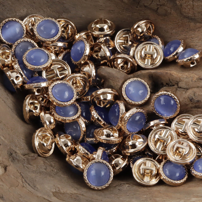 11.5mm Pearlescent Metal Buttons for Elegant Shirts 10pcs - Lots of Buttons