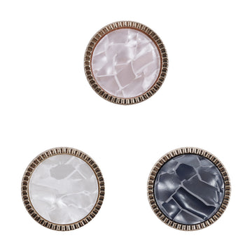 Light Pink Resin Buttons with Metal Stems for Lady's Coats 10pcs - Lots of Buttons