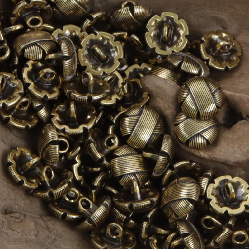 10mm Chinese Silver Bronze Metal Buttons for Retro Shirts 10pcs - Lots of Buttons