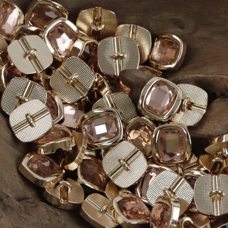 11.5mm Rhinestone Metal Shank Buttons for Chinese Qipao 10pcs - Lots of Buttons