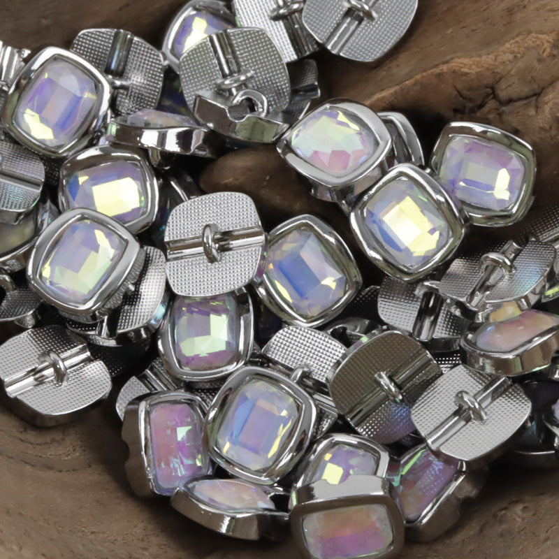 11.5mm Rhinestone Metal Shank Buttons for Chinese Qipao 10pcs - Lots of Buttons