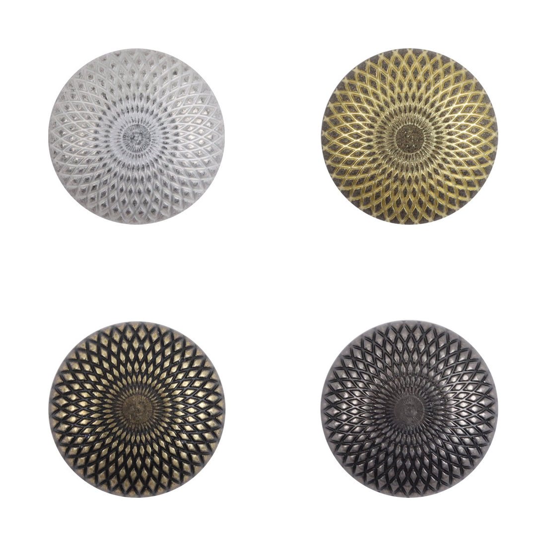 Vintage Geometric Mysterious Style Round Shank Metal Buttons,10pcs - Lots of Buttons