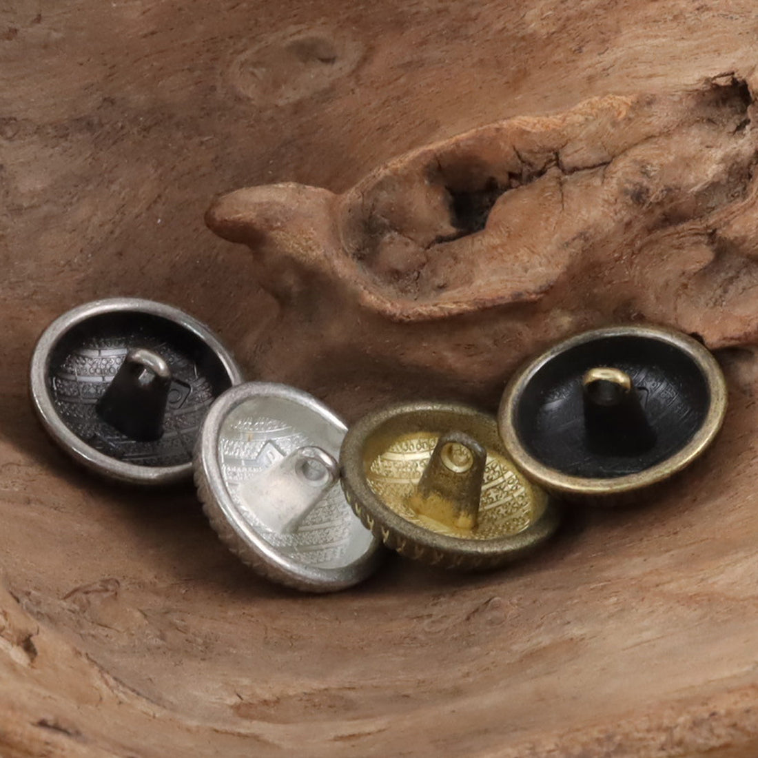 Vintage Geometric Mysterious Style Round Shank Metal Buttons,10pcs - Lots of Buttons
