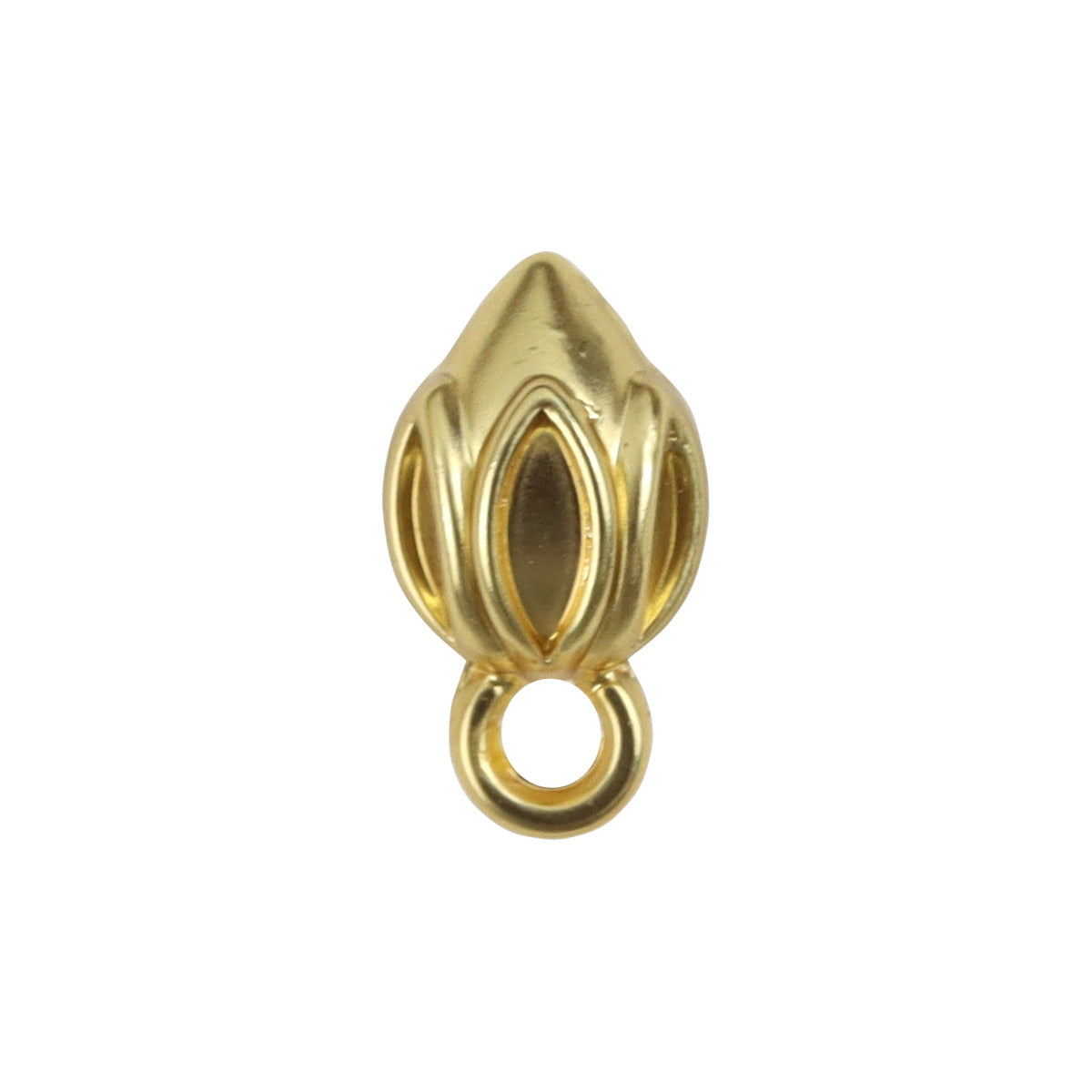 Golden Metal Lotus Pendant Buttons for Buddhist Style DIY Bracelets 10pcs - Lots of Buttons