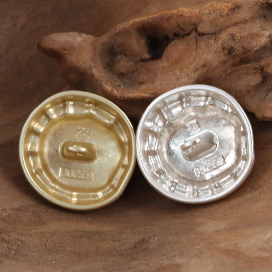 Matte Gold Silver Fashion Metal Buttons 10pcs - Lots of Buttons