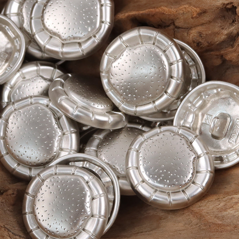 Matte Gold Silver Fashion Metal Buttons 10pcs - Lots of Buttons