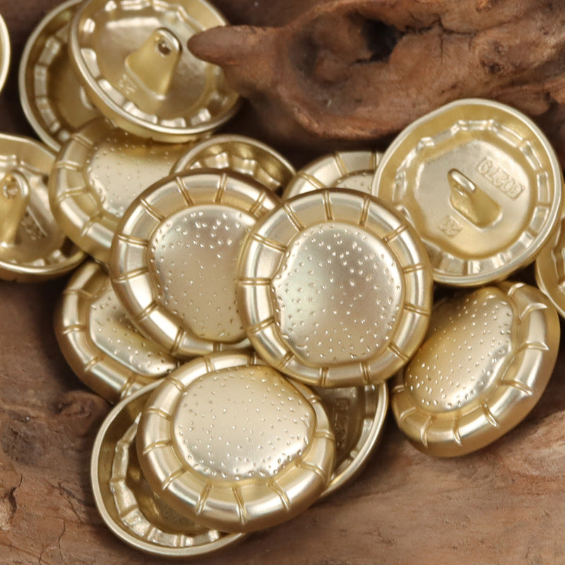 Matte Gold Silver Fashion Metal Buttons 10pcs - Lots of Buttons