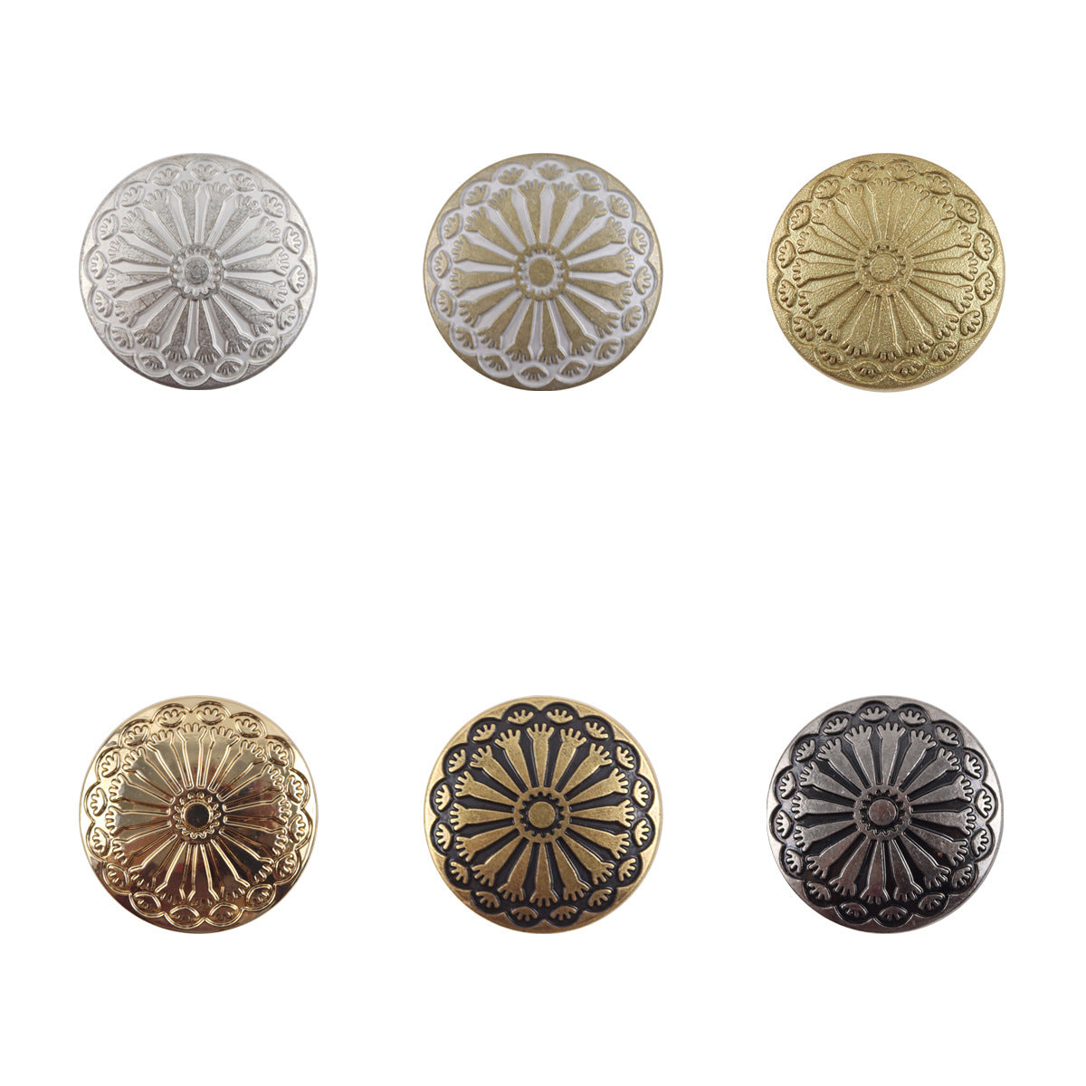 Lovely Sunflower School Style Metal Shank Buttons,10pcs 