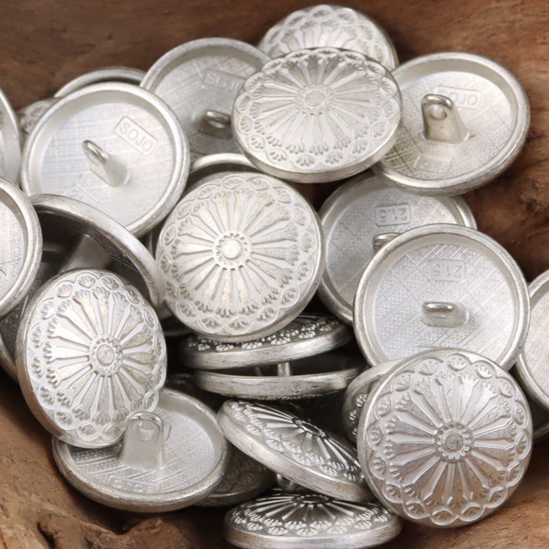 Lovely Sunflower School Style Metal Shank Buttons,10pcs 
