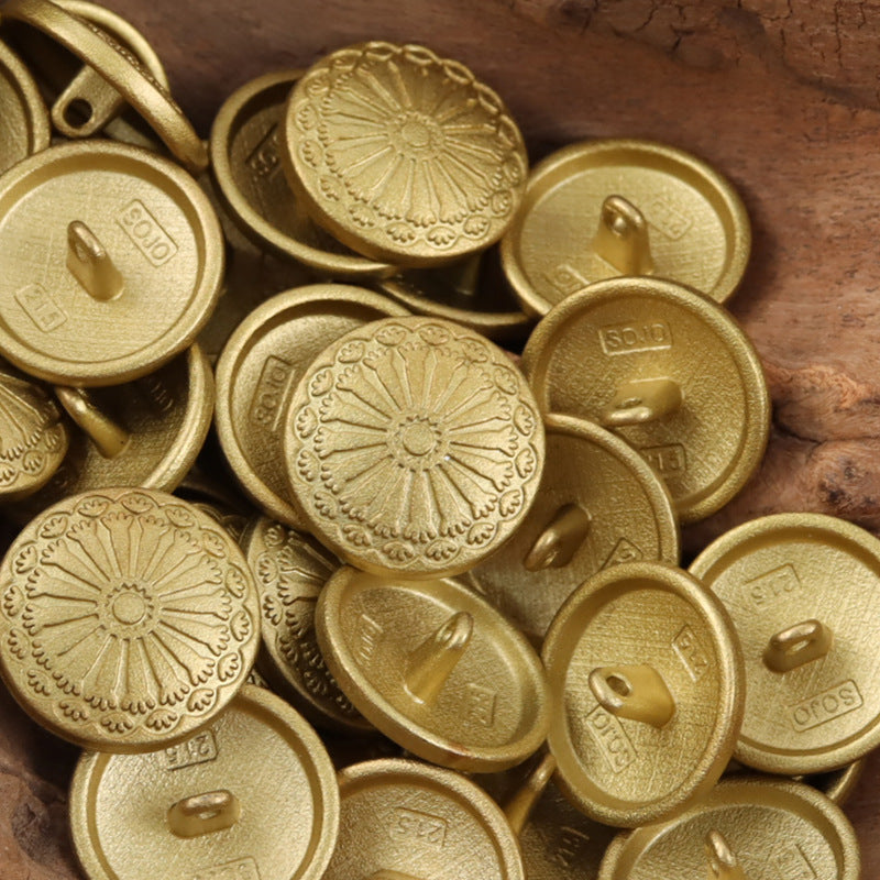 Lovely Sunflower School Style Metal Shank Buttons,10pcs 