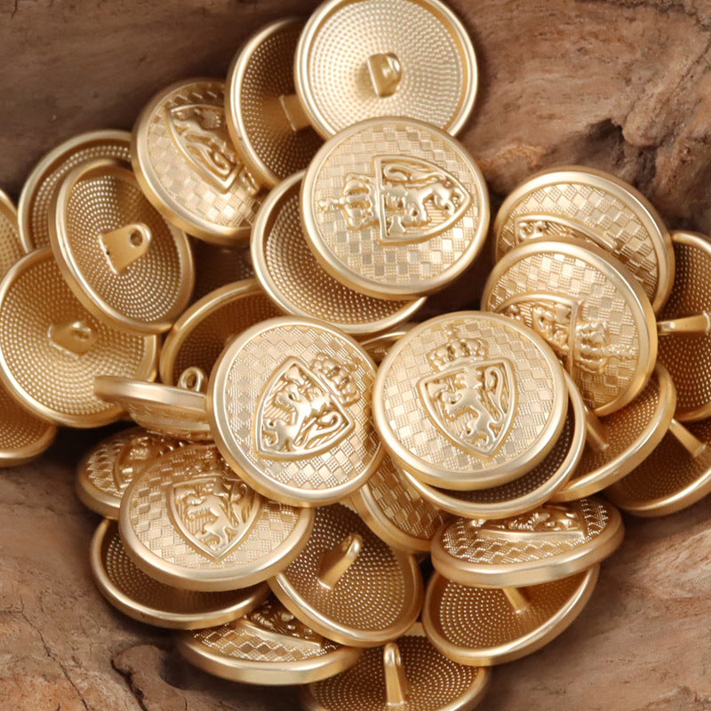 Lion Shield Crown Element Metal Buttons for College Style Suit 10pcs - Lots of Buttons