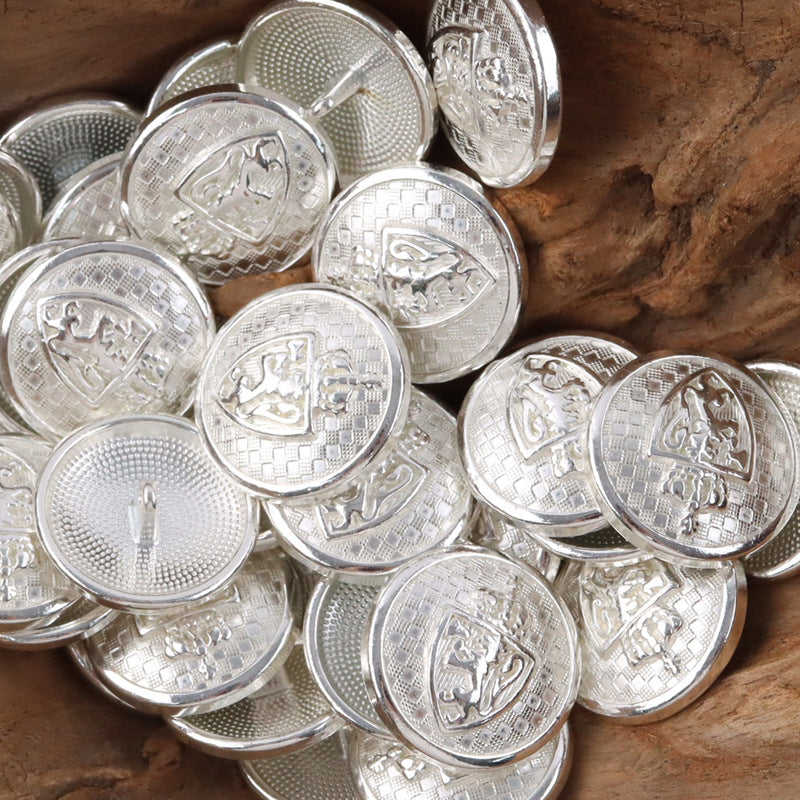 Lion Shield Crown Element Metal Buttons for College Style Suit 10pcs - Lots of Buttons